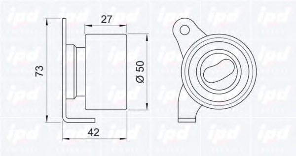 IPD 14-0805 Tensioner Pulley, timing belt